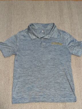 Mens Pittsburgh Pirates Genuine Merchandise Grey Polo Shirt Size Small